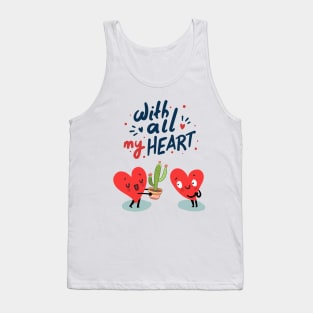 Cute hearts. Friendship concept Tank Top